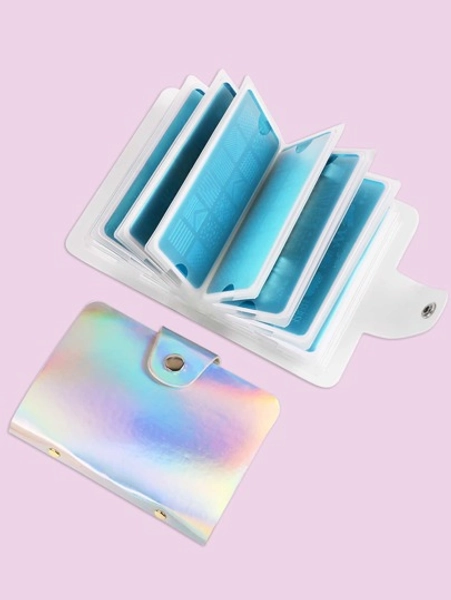 Nail Art Stamping Plate Bag Laser Magic Silver Color Use For Nail Stamping Plate Packing