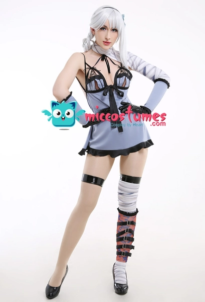 NieR RepliCant Kaine Weibliches Cosplay Kostüm mit Kopfschmuck