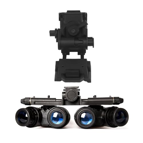 Aetheria Night Vision Goggles with Night Vision Mount for PVS15/PVS18/GPNVG18, Four-Tube Binocular Night Vision Cosplay Prop-Black, Non-Functioning - Black