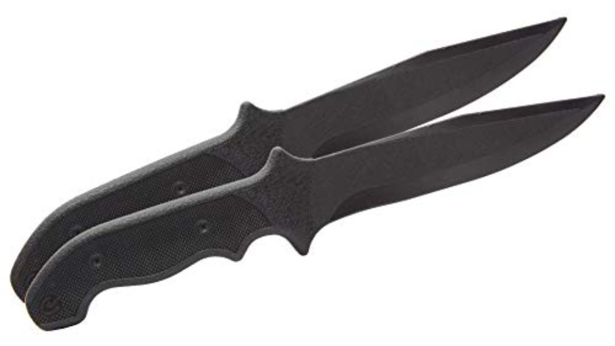 Realistic Rubber Training Knives (2 Pack) - 11.5 inches long Realistic Size and Weight, Flexible but Firm For Weapons Sparring and Demonstrations