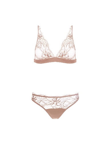 Signature Blush Lace Boudoir Bra & Ouvert Brief | Default Title