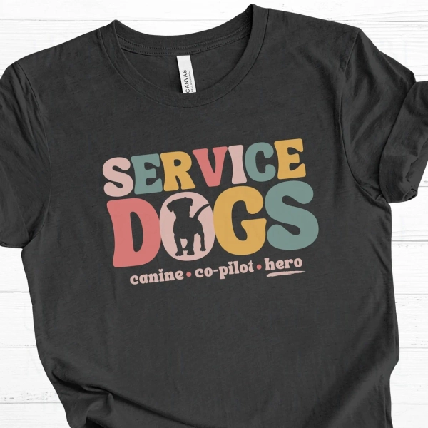 Service Dog Shirt, Gift for Service Animal Owner, Retro Vibe T-shirt for Service Animal Owner - Etsy France