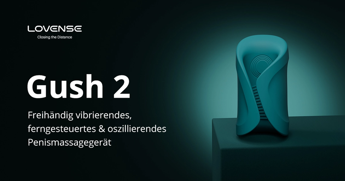 Lovense Gush 2: Ferngesteuerter männlicher Penis-Vibrator | Oszillierender und vibrierender Penis-Trainings-Massager