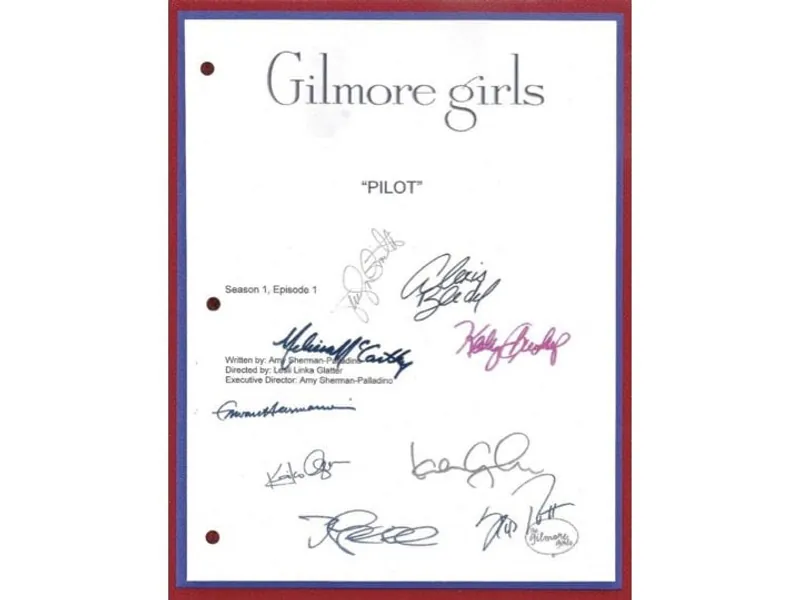 Gilmore Girls Pilot Episode TV Script Autographed: Lauren Graham, Alexis Bledel, Jacklyn Smith, Scott Patterson, Melissa McCarthy