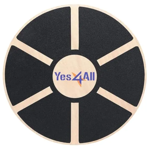 Yes4All Versatile Wooden Wobble Balance Board, Balance Trainer for Physical Therapy, Standing Desk, Core Training, Exercise Balance Stability Trainer