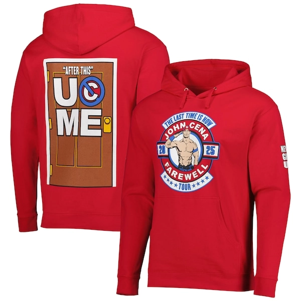 Men's Red John Cena Farewell Tour Pullover Hoodie