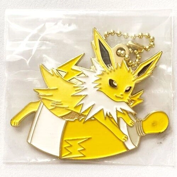 Japan-Only Item Jolteon Metal Charm Pokemon EIEVUI&amp;Colorfu<wbr/>l Art Keychain