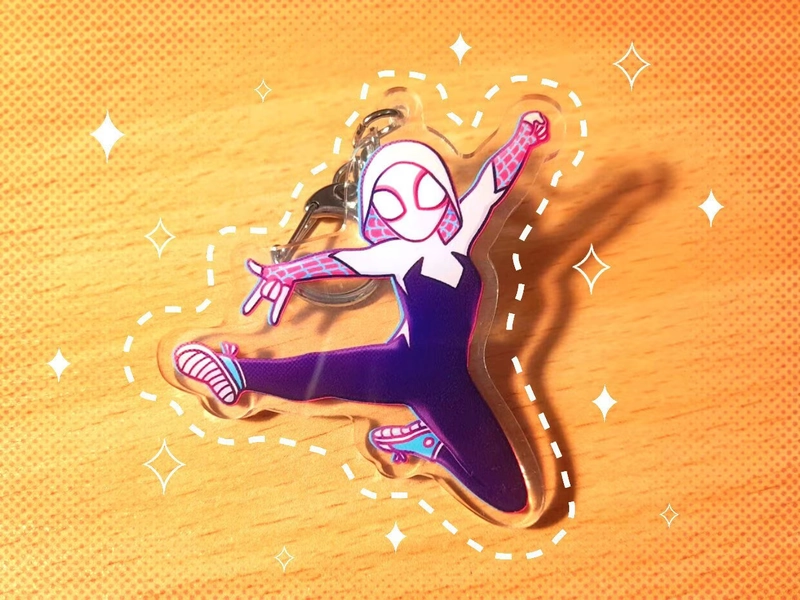 Spideyverse Gwen Stacy 2.5 Inch Keychain Charm