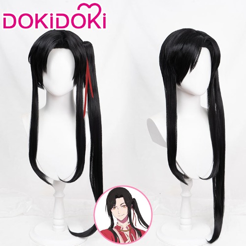 【Ready For Ship】DokiDoki Anime Tian Guan Ci Fu Cosplay Hua Cheng San Lang Ver Wig Heaven Official's Blessing Cosplay Huacheng TGCF Black Long Straight Wig | San Lang
