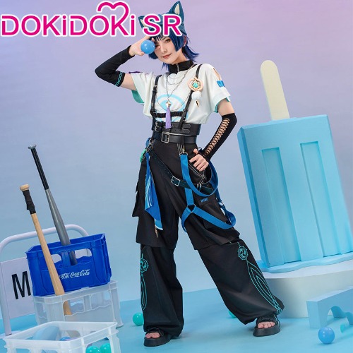 DokiDoki-SR Game Genshin Impact Cosplay Scaramouche  Costume Wanderer  Overalls Causal Wear | L-PRESALE