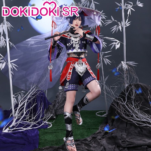 DokiDoki-SR Game Genshin Impact Cosplay Scaramouche Costume Doujin | Costume Only-L-PRESALE