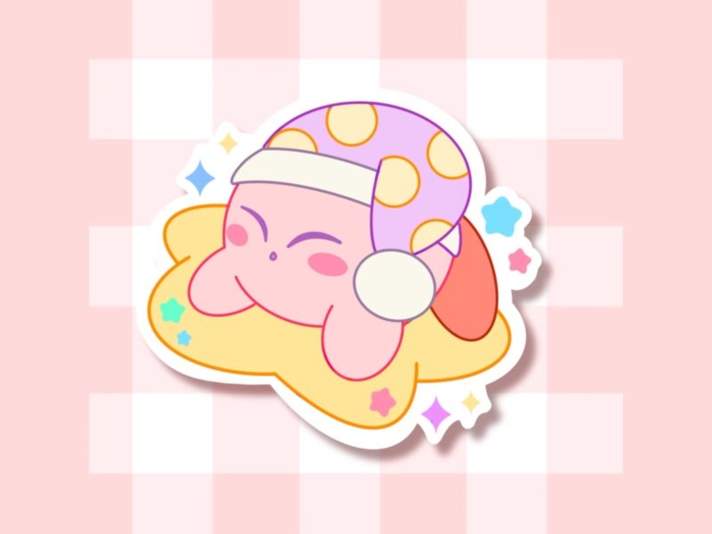 Sleeping Kirby Sticker