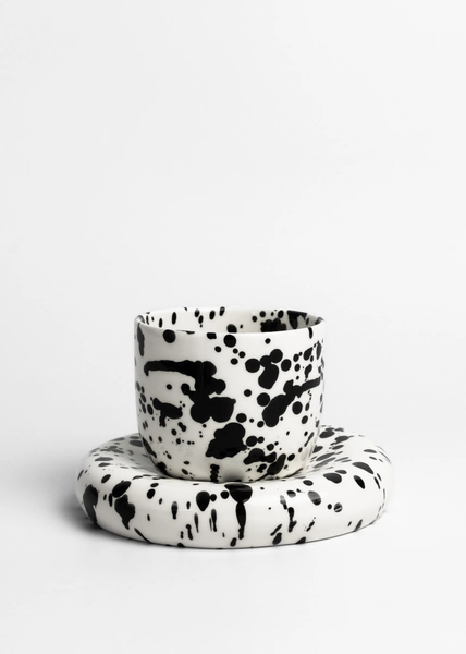 black & white cup SPLATTER | makaki studio