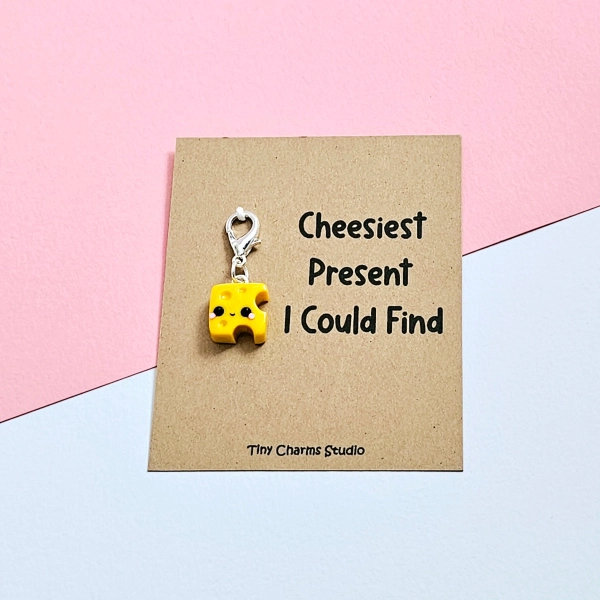 Cheesiest Present I Could Find - Cute Kawaii Cheese Clay Charm