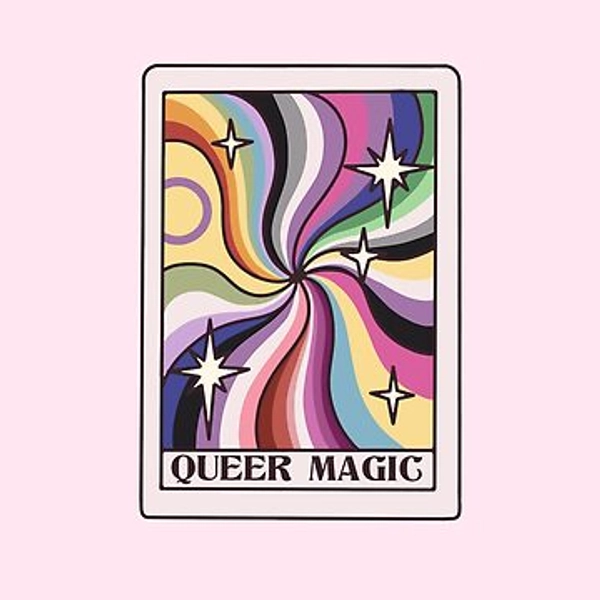 "Queer Magic tarot card" Sticker for Sale by nevhada