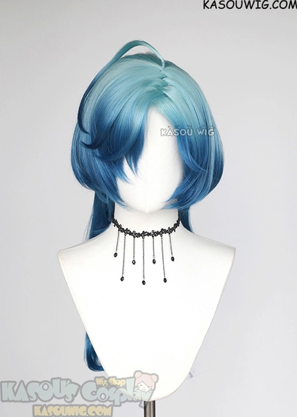 Rock is a Lady's Modesty Tina Isemi green blue ombre wig