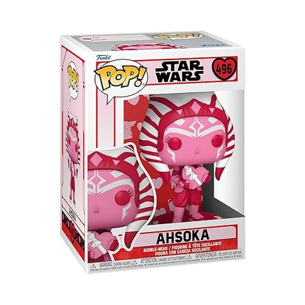 Funko Pop! Star Wars: Valentines - Ahsoka Tano - The Mandalorian - Vinyl-Sammelfigur - Geschenkidee - Offizielle Handelswaren - Spielzeug Für Kinder und Erwachsene - TV Fans - Modellfigur Für Sammler