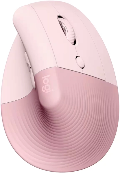 Logitech - Lift Vertical Wireless Optical Ergonomic Mouse with 4 Customizable Buttons - Wireless - Rose