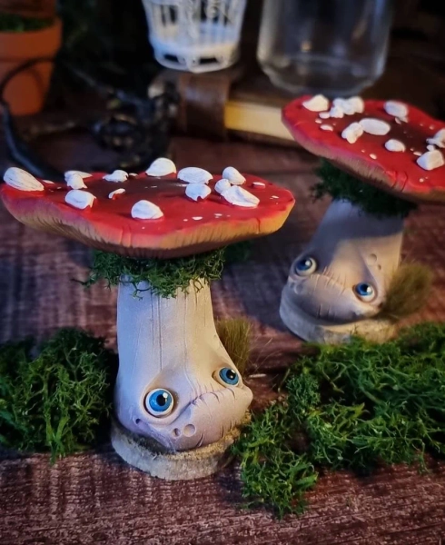 MUSHROOM - inciense holder home decor fungi - incienso pot fairyaesthetic mushroom fantasy gift cottage core