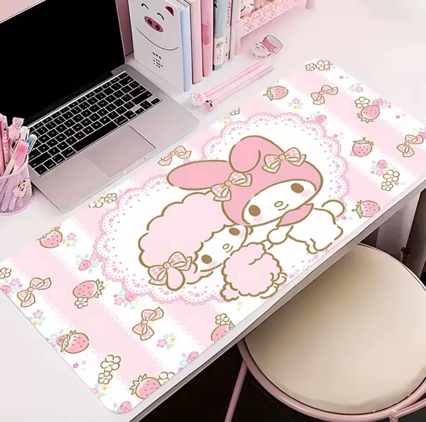 Pink My Melody Mouse Pad Keyboard Mat