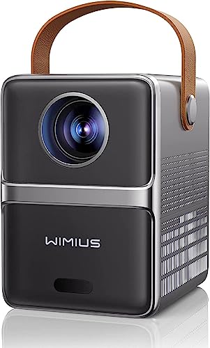 [Electric Focus] Mini Projector with 5GWiFi and Bluetooth, WIMIUS 1080P Outdoor Projector, Portable Movie Projector, 300" Screen, Compatible with iOS/Android/TV Stick/HDMI/PS5 - 5.3IN*4.0IN*6.1IN. - Gray