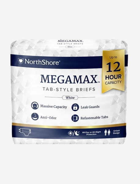Northshore Megamax Weiss - Windeln mit Plastik-Folie - Diaper Minister