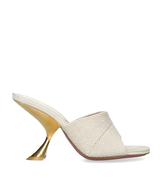 Woven Taylor Heeled Mules 90