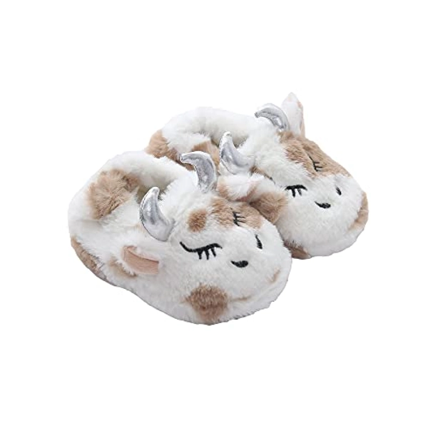 Enteer Baby Girls' Cartoon Indoor Anti Slip House Slippers