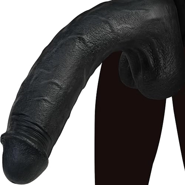 Sex Toys Realistic Huge Dildo - 10.8 Inch Thick Black Dildos with Strong Suction Cup, Coocfan Lifelike Silicone Big Giant Plug for Vagina Anal Stimulator, Adult Sex Toy for Women, Men and Couples