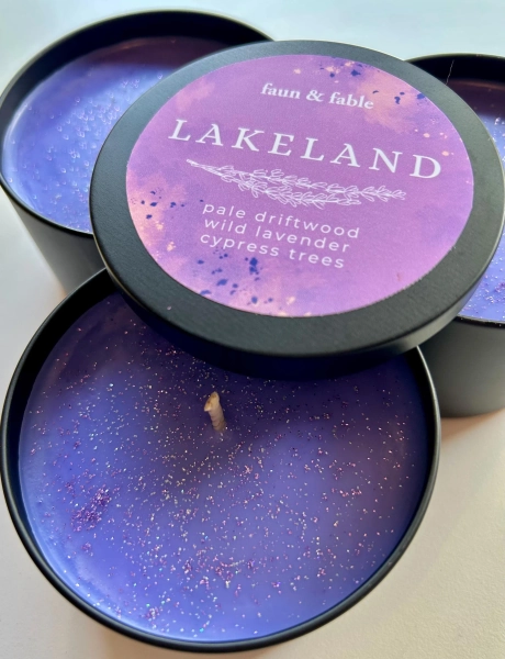 LAKELAND [pale driftwood, wild lavender, cypress trees] - 7oz FFXIV Soy Candle