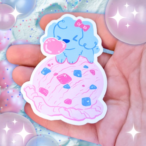 Bubblegum Ice Cream Puppy ~ Sticker | Default Title