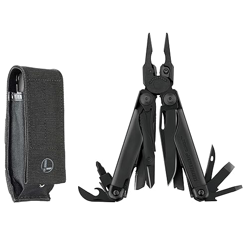 LEATHERMAN, Surge, 21-in-1 Heavy-Duty Multi-tool for Work, Home, Garden, DIY & Auto, Black with MOLLE Sheath - Black with MOLLE Sheath