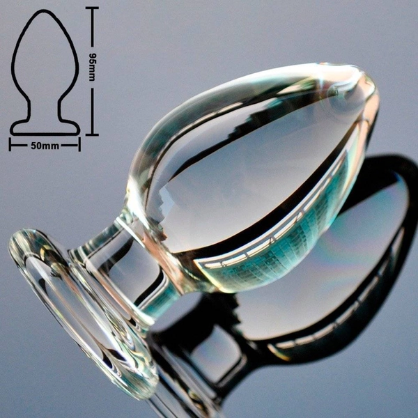  5cm Diameter Glass Anal Plug 