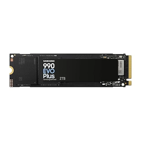 SAMSUNG 990 EVO Plus SSD 2TB, PCIe Gen 4x4, Gen 5x2 M.2 2280, Speeds Up-to 7,250 MB/s, Upgrade Storage for PC/Laptops, HMB Technology and Intelligent Turbowrite 2.0, (MZ-V9S2T0B/AM)
