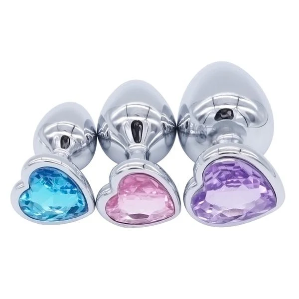 Heart Plugs (3 Piece Set + Many Colors)