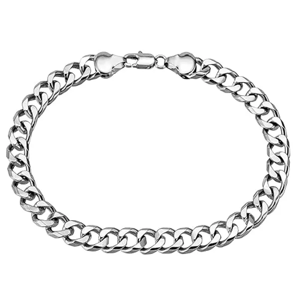 kelistom Gold Cuban Link Anklet Bracelet for Women Men, 7mm Wide 14K Gold / 18K Gold/White Gold Plated Diamond Cut Curb Chain Ankle Bracelets for Women Men 9 10 11 inches