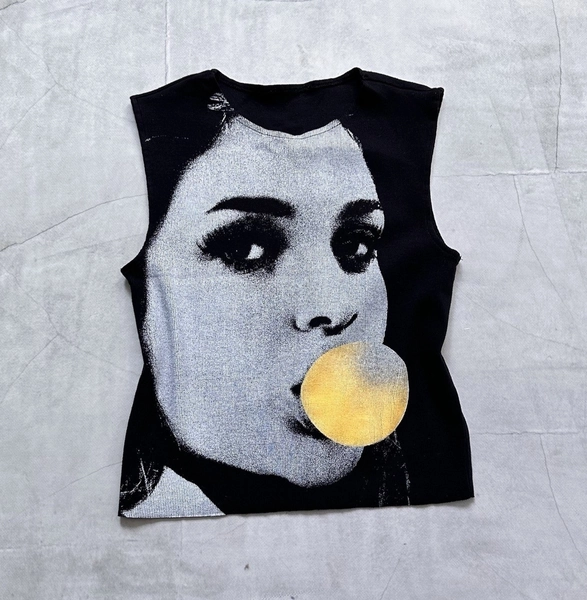 Y2K Girl Bubble Gum Hysteric Glamour Vibe Vintage Tank Top Cop Copine Style