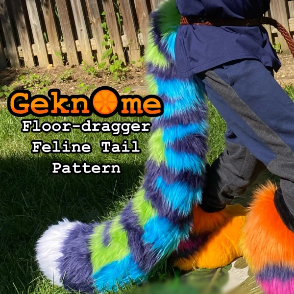 Floor-dragger Feline Tail Pattern + Tutorial (PDF Download)