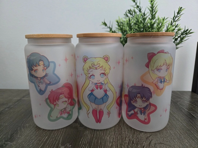 Sailor Moon Chibi 16oz Glass Tumbler - Etsy UK