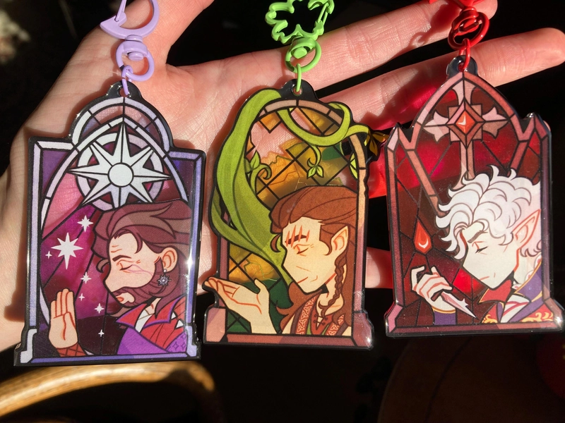 BG3 Stained Glass Charms | Astarion Gale & Halsin