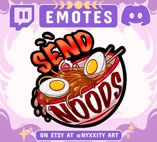 Send Noods Emote | Funny Emoji for Streamer Youtube and Discord | Funny Send Noods Emote perfect for any Stream Community | Meme Emote