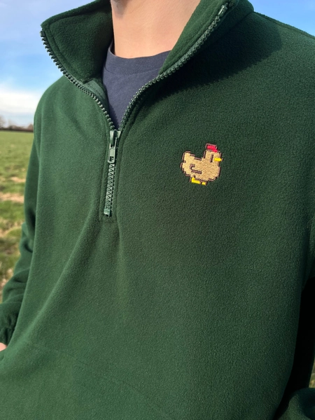 Pixel Chicken 1/4 Zip Fleece Jacket