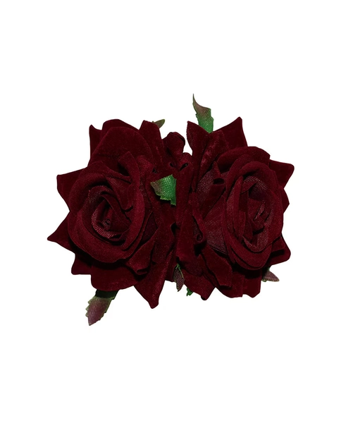 1950's Pin Up Hair Flower - Burgundy Rose