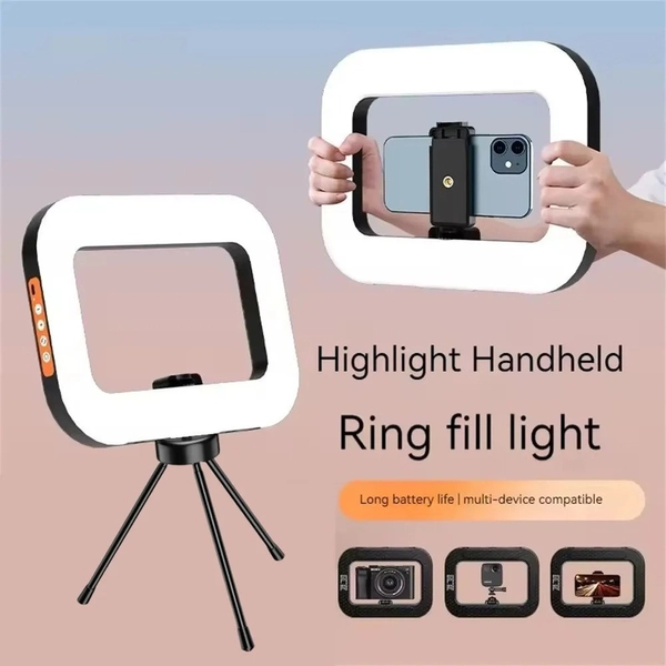 Handheld Ring LED Rechargeable Fill light Portable Mobile Phone Live Broadcast