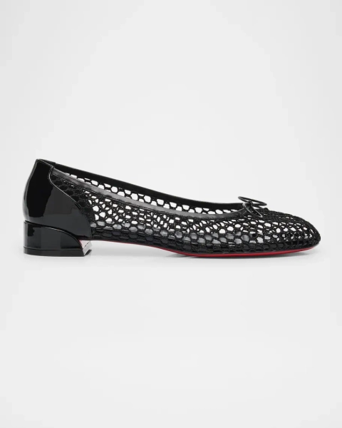 Sweet Jane Net Red Sole Ballerina Flats