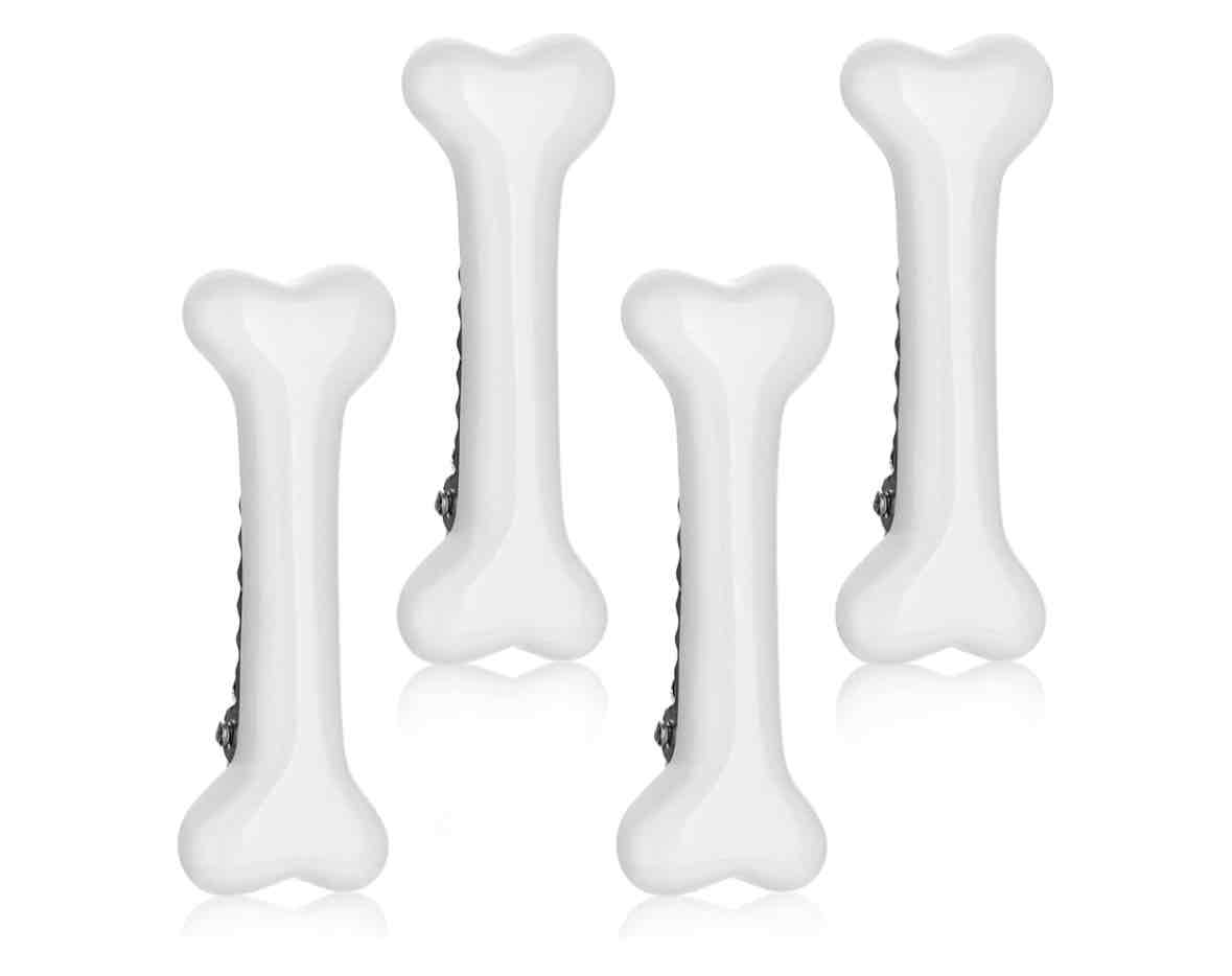 WLLHYF 5 Pieces Halloween Christmas Bone Hair Clip Skull Skeleton HairPins Side Hair Clip Halloween Christmas Cosplay Costume Decorative Hair Pins Clips Accessories Barettes for Women Girls