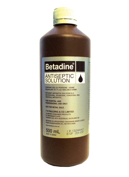 Betadine Antiseptic Solution 500ml | N & W Livestock