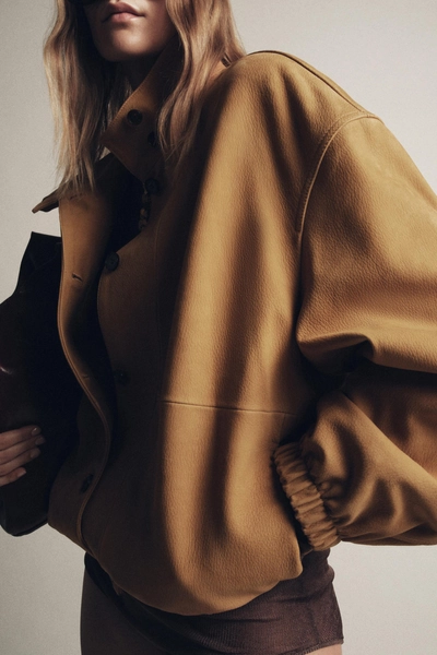 LEATHER BOMBER JACKET ZW COLLECTION LIMITED EDITION