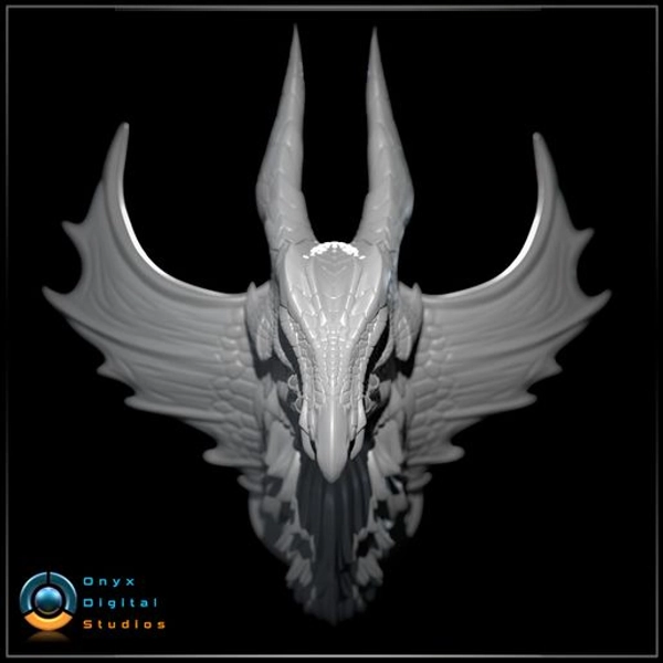 3D Printable Monster hunter head - Malzeno Wall Trophy