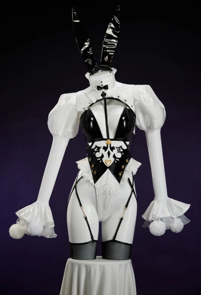 MOBBUNNY X DISHWASHER1910 2B Derivative yLingerie Bunny Girl Bodysuit with Short Top and Tail